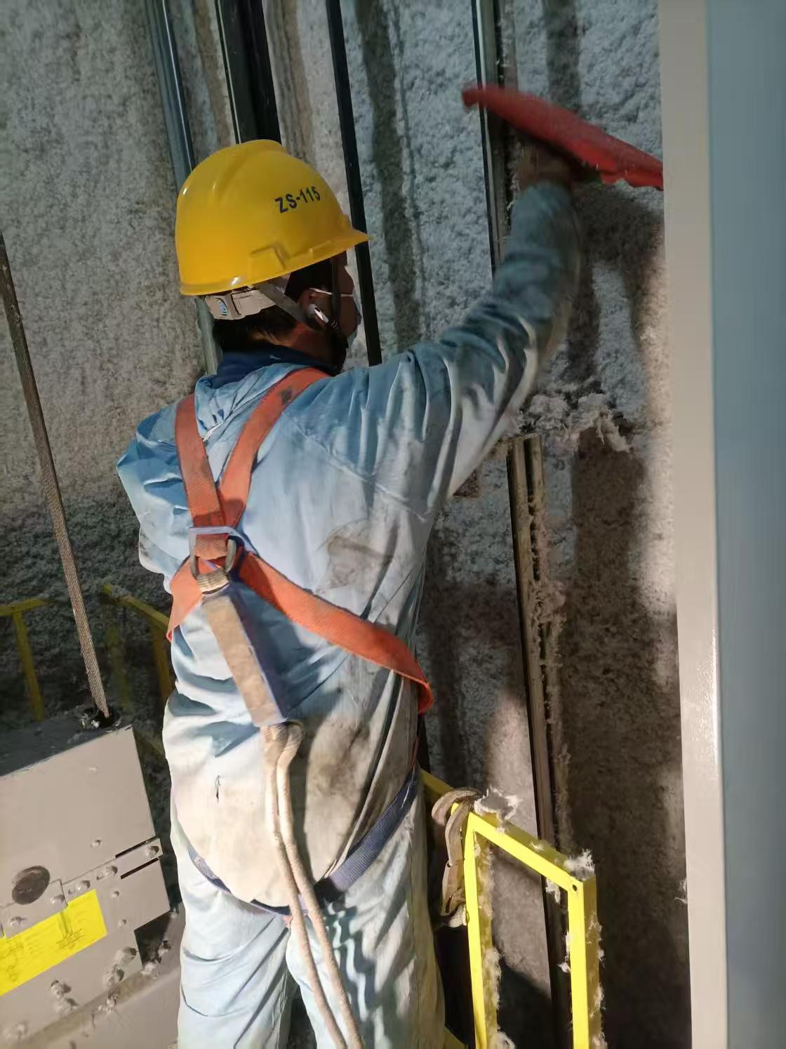 無(wú)機(jī)纖維噴涂棉電梯工程視頻